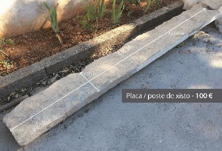 Placas / poste de pedra xisto