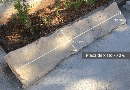 Placas / poste de pedra xisto