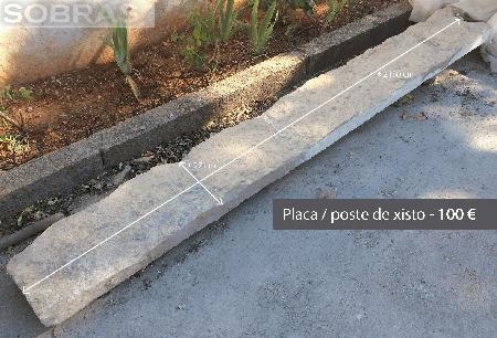 Placas / poste de pedra xisto