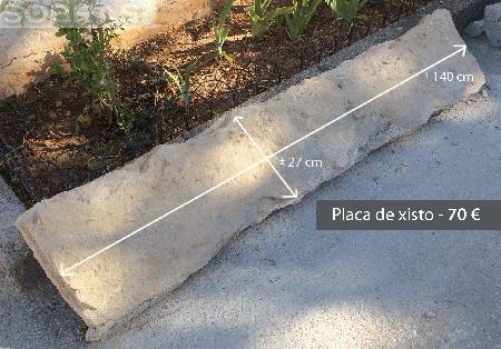 Placas / poste de pedra xisto